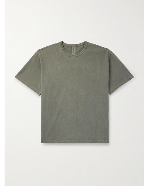 FRIZMWORKS Gray Garment-Dyed Cotton-Jersey T-Shirt for men