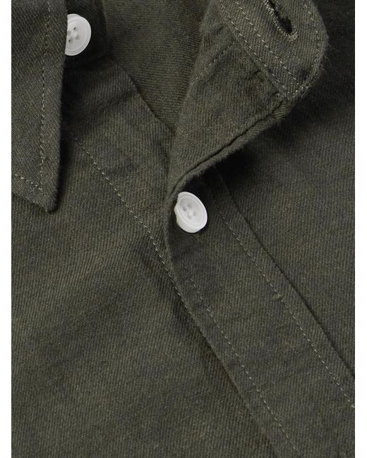 NN07 Green Cohen 5972 Button-down Collar Cotton-twill Shirt for men