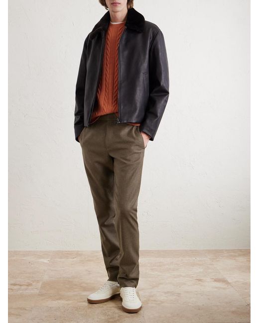 Loro Piana Natural Leisure City Slim-Fit Virgin Wool And Cashmere-Blend Trousers for men