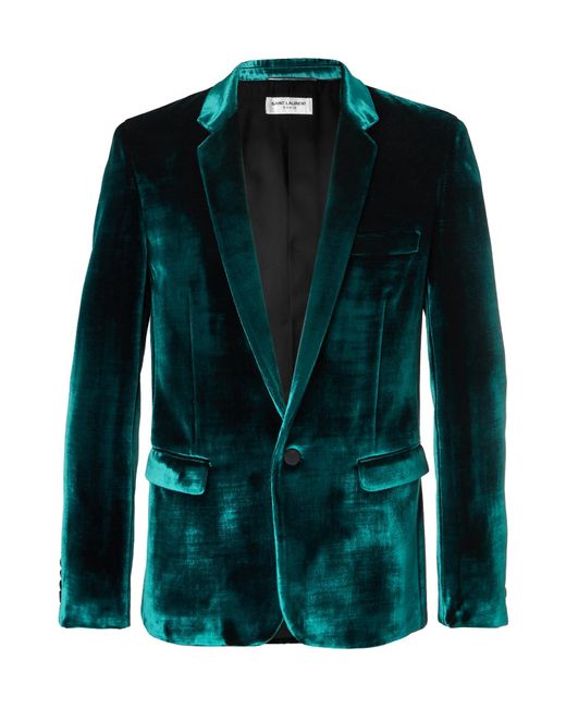 Saint Laurent Blue Classic Blazer for men