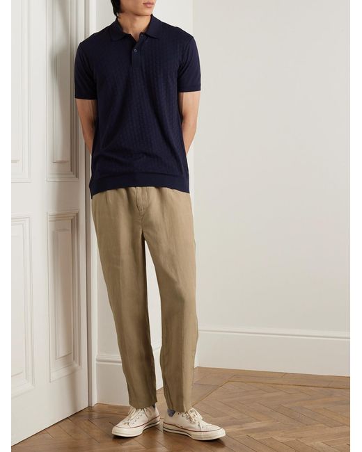 Orlebar Brown Natural Alex Tapered Linen Drawstring Trousers for men