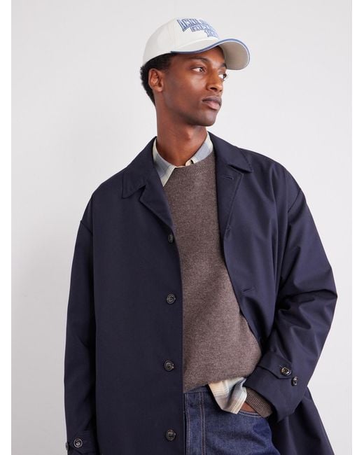 Acne Blue Logo-embroidered Cotton-twill Baseball Cap