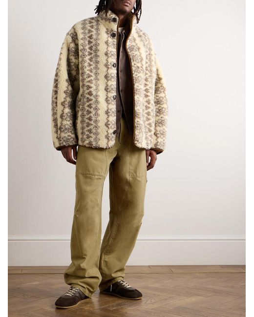 Isabel Marant Natural Farker Straight-Leg Cotton-Canvas Trousers for men