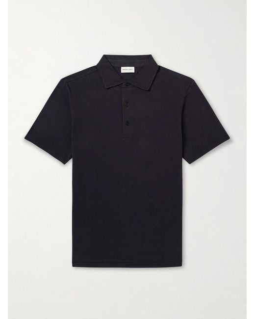 Frescobol Carioca Black Luca Cotton-piqué Polo Shirt for men