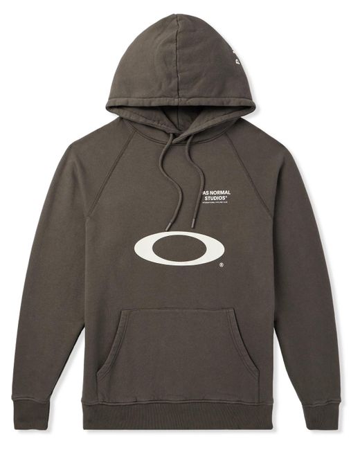 Pas Normal Studios Gray Oakley Off-race Logo-print Cotton-jersey Hoodie for men