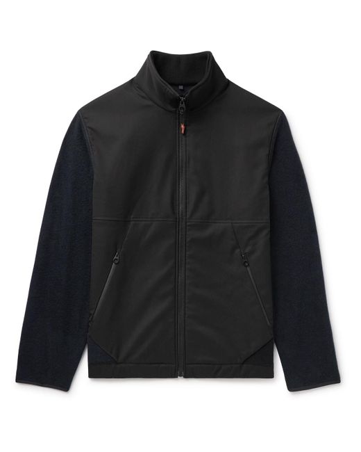 Loro Piana Black Meribel Panelled Shell And Cashmere Jacket for men