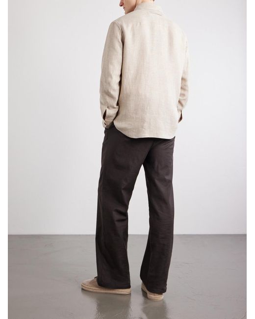 Zegna Natural Cashmere, Linen And Silk-Blend Overshirt for men