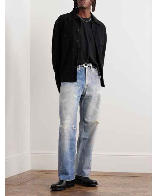 Jeans A Gamba Dritta Stampati Third Cut di Our Legacy in Blue da Uomo