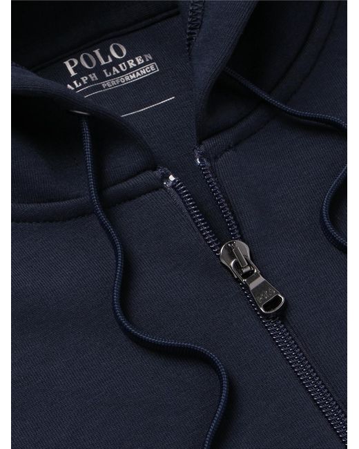 Polo Ralph Lauren Blue Jersey Zip-up Hoodie for men