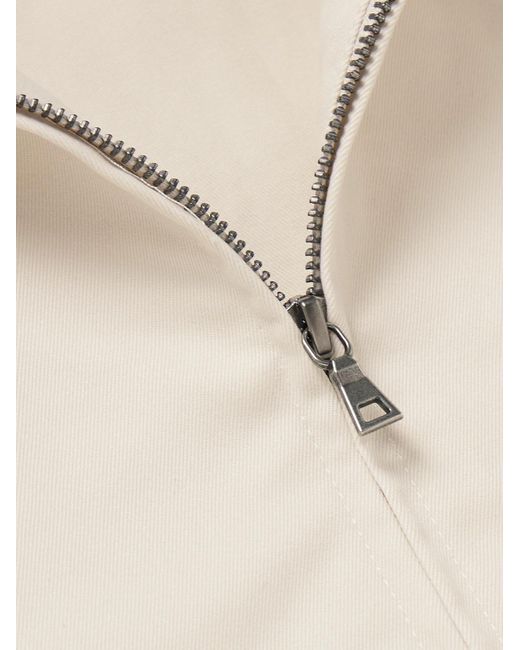 Nike Natural Logo-embroidered Cotton-twill Harrington Jacket for men
