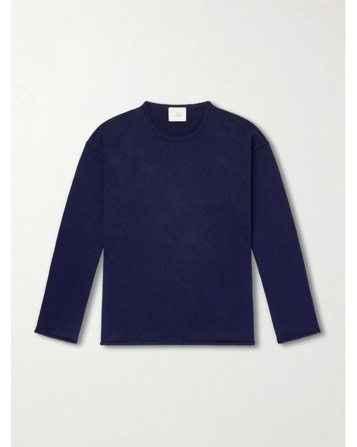The Elder Statesman Blue Nora Lite Sycamore Cotton Sweater for men