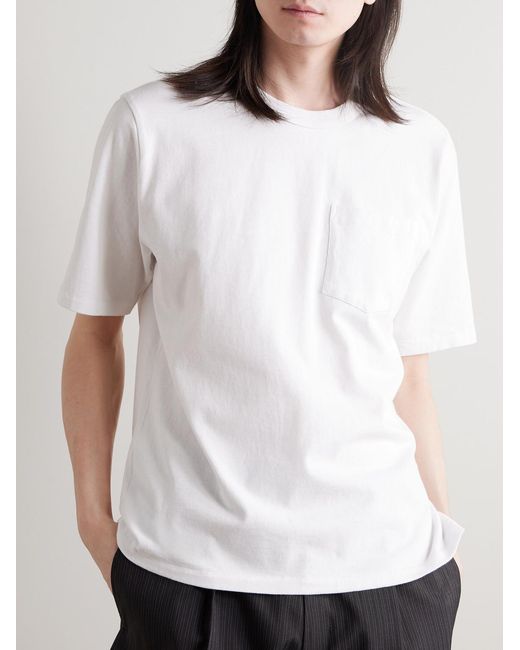 Corridor NYC White Garment-Dyed Cotton-Jersey T-Shirt for men