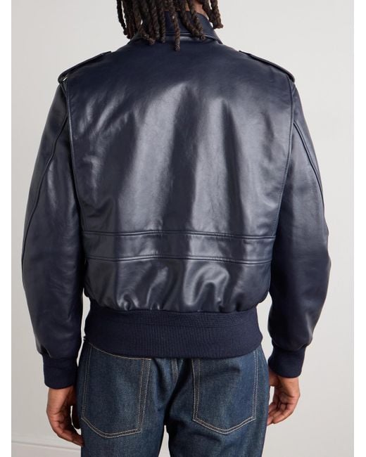 Givenchy Bomberjacke aus Leder in Blue für Herren