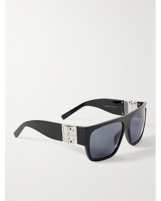 Givenchy Black Square-frame Acetate And Silver-tone Sunglasses for men