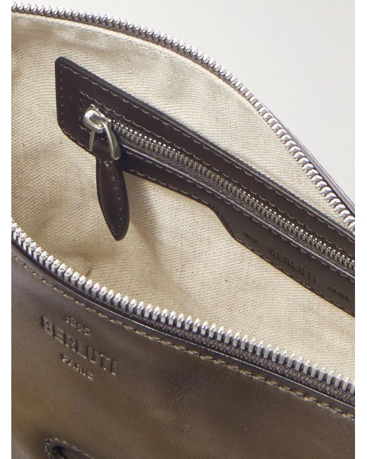 Berluti Natural Toujours Scritto Venezia Leather Messenger Bag for men