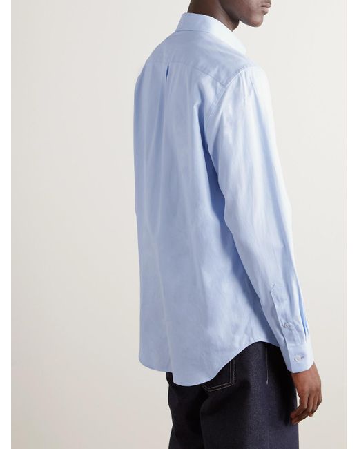 Camicia in cotone Oxford con collo button-down di Paul Smith in Blue da Uomo