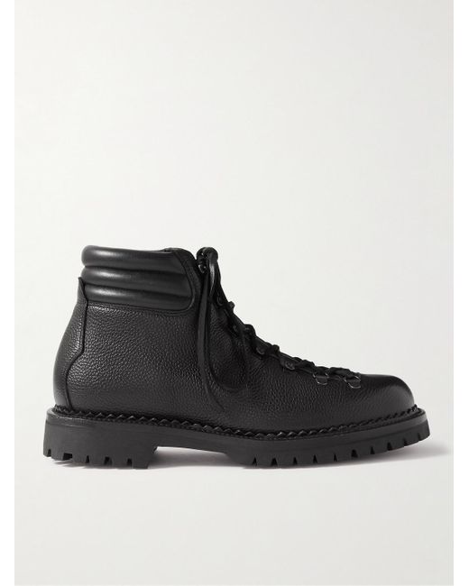 Yuketen Black Vettore Full-grain Leather Lace-up Boots for men