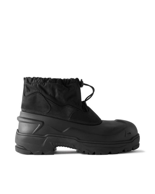 Roa Black Nubuck-Trimmed Shell And Rubber Boots for men