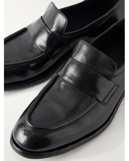 Officine Creative Black Sound 010 Leather Loafers for men