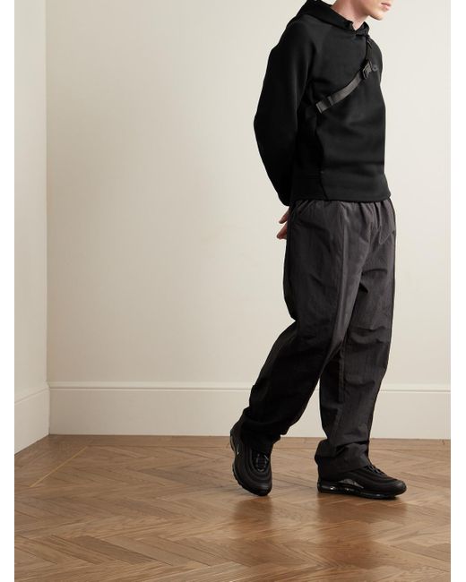Nike Black Sportswear Slim-fit Cotton-blend Tech Fleece Hoodie for men