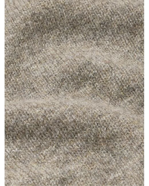 Pullover in lana Shetland di William Lockie in Gray da Uomo