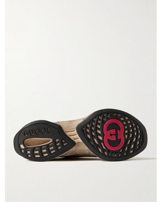 Gucci Sneakers aus Leder mit Logoprint in Natural für Herren