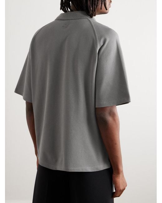 Loewe Polohemd aus Baumwoll-Piqué mit Logostickerei in Gray für Herren