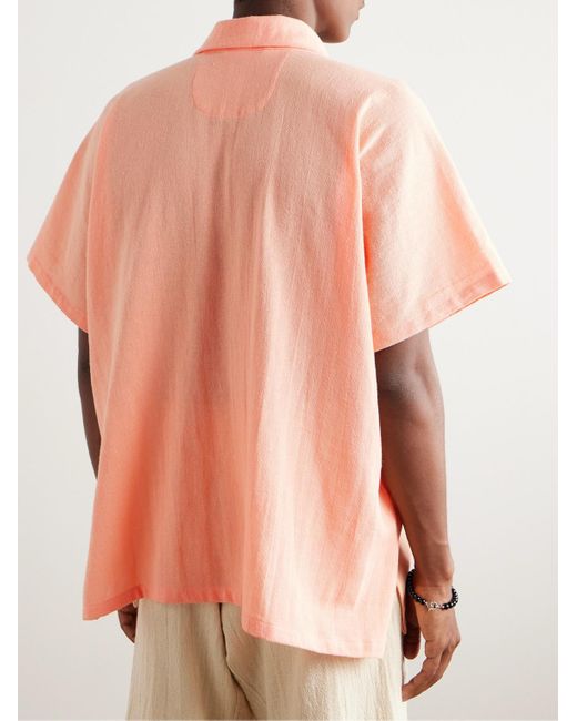 Monitaly Pink Cotton Polo Shirt for men