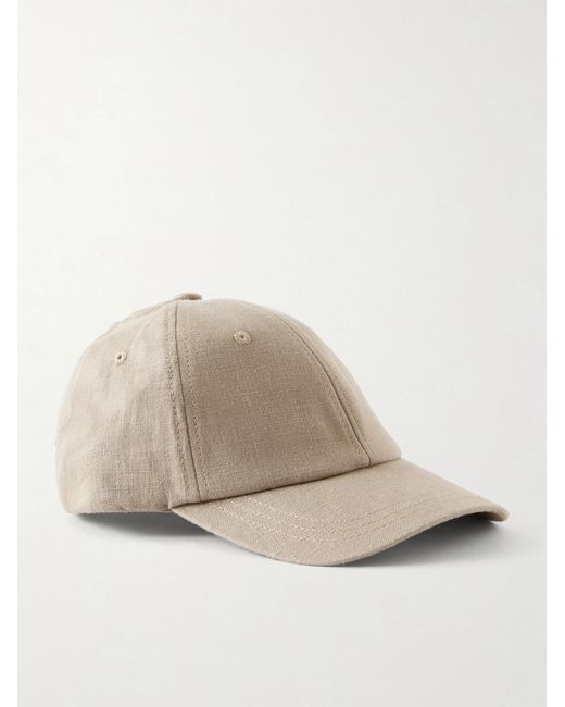 Frescobol Carioca Natural Fernando Linen Baseball Cap for men