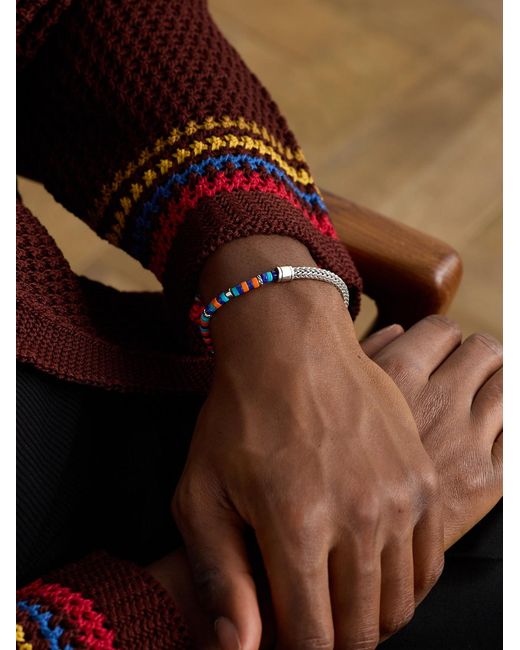 John Hardy Black Heishi, Lapis Lazuli, And Enamel Bracelet for men