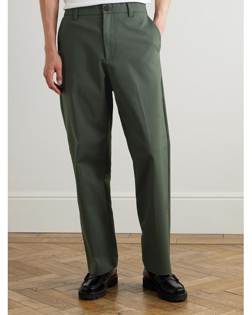 NN07 Green Paw 1089 Straight-Leg Cotton-Blend Twill Trousers for men
