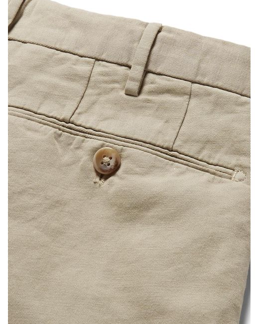 Slowear Natural Slim-Fit Linen And Cotton-Blend Shorts for men