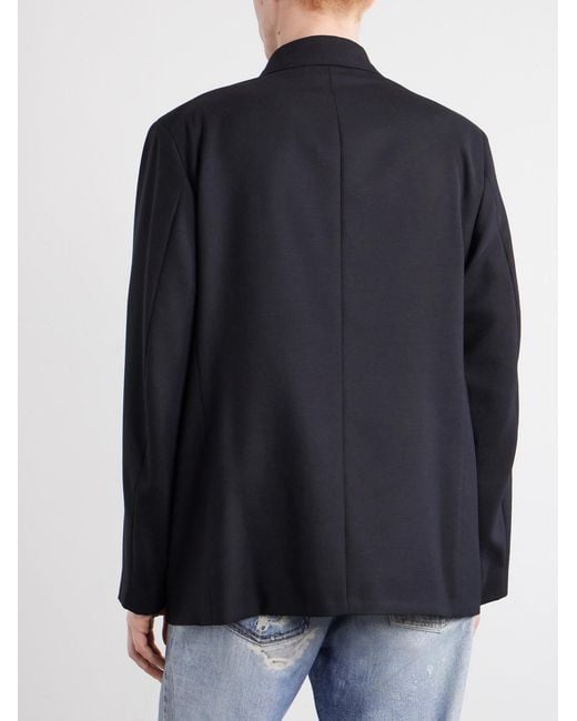 Our Legacy Black Double-Breasted Unstructured Wool Blazer for men