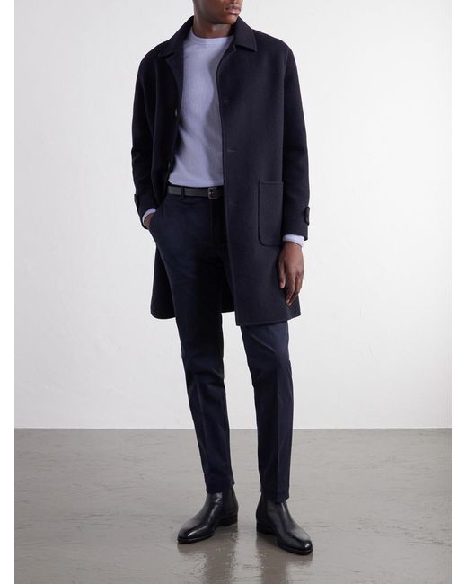 Slowear Blue Straight-leg Stretch-cotton Gabardine Trousers for men