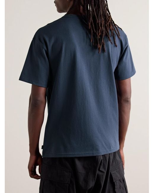 Nike Sportswear Premium Essentials T-Shirt aus Baumwoll-Jersey mit Logostickerei in Blue für Herren