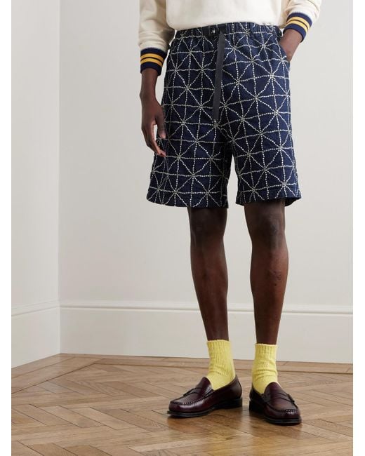 Shorts A Gamba Larga di Kapital in Blue da Uomo