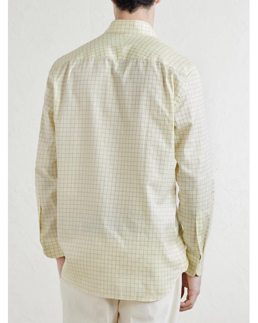 Dunhill Natural Checked Cotton Shirt for men