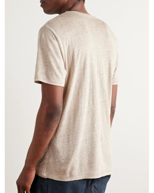 Rag & Bone Natural Classic Linen T-Shirt for men