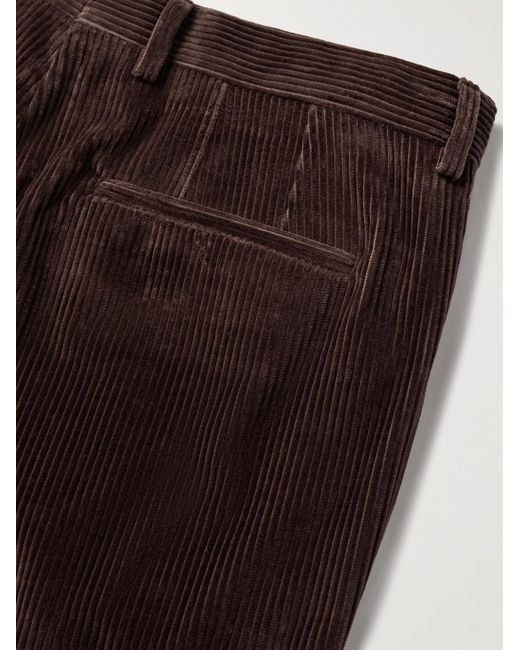 Paul Smith Brown Gents Slim-fit Straight-leg Cotton-corduroy Suit Trousers for men