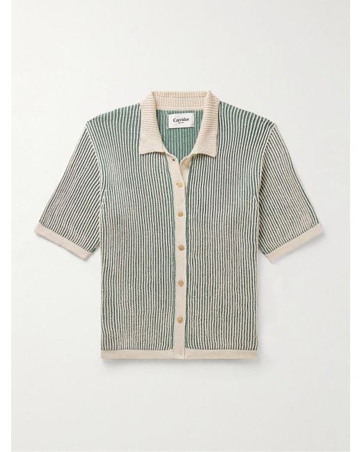 Corridor NYC Plated Hemd aus Baumwolle in Rippstrick in Gray für Herren