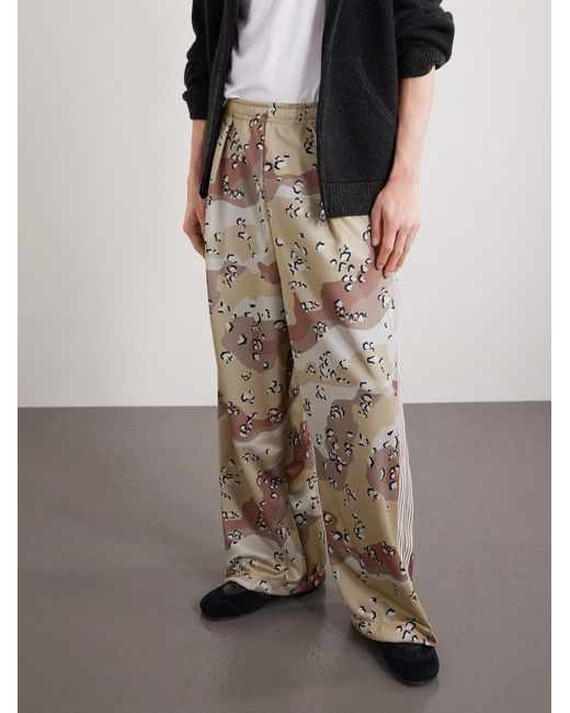 Kapital Natural Straight-leg Pleated Printed Tech-jersey Track Pants for men