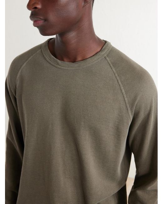 James Perse Green Cotton-jersey Sweatshirt for men