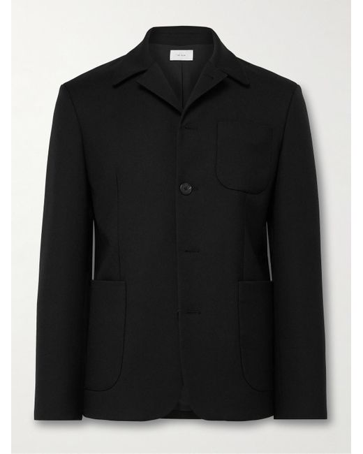 The Row Black Lionell Slim-fit Wool-twill Jacket for men