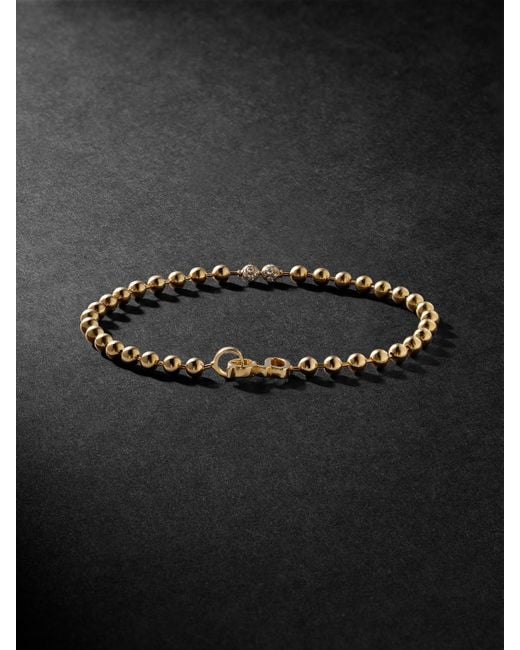 Greg Yuna Black Umlaut 14-Karat Diamond Bracelet for men