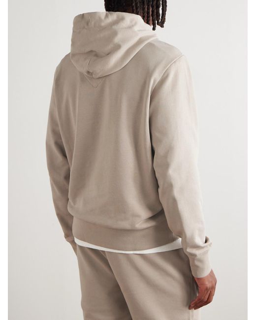 Canada Goose Natural Huron Logo-Appliquéd Organic Cotton-Jersey Hoodie for men