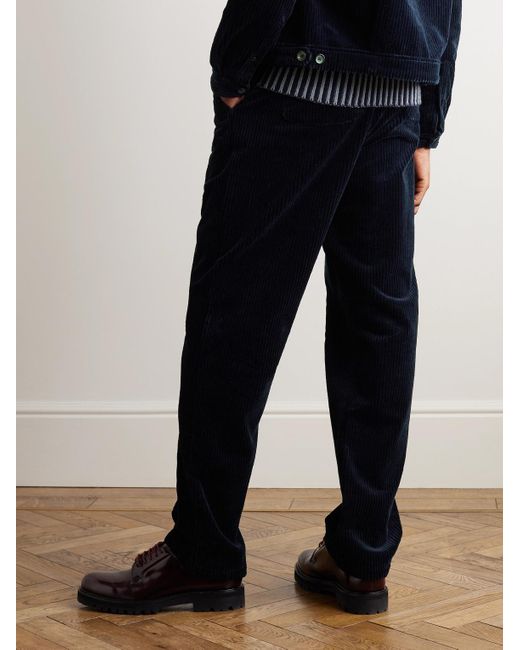 Oliver Spencer Morton gerade geschnittene Hose aus Baumwollcord in Blue für Herren