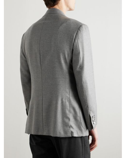 Thom Sweeney Gray Wool-Twill Blazer for men