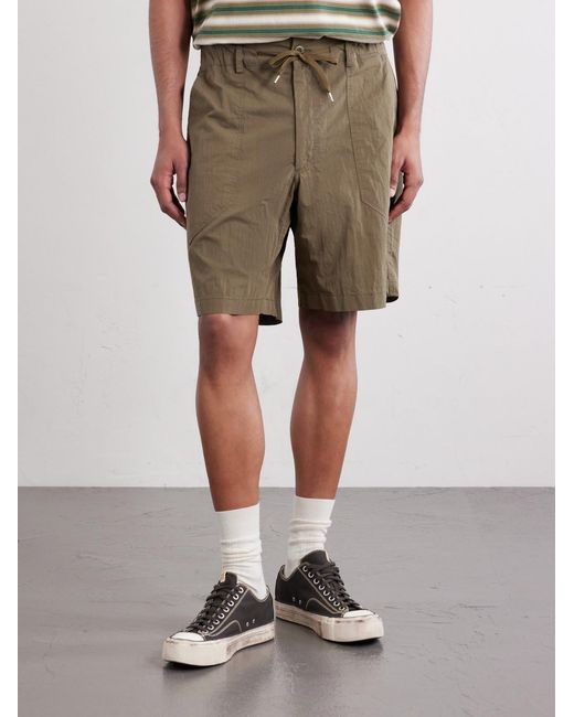 FRIZMWORKS Green Fatigue Straight-leg Cotton-blend Shorts for men