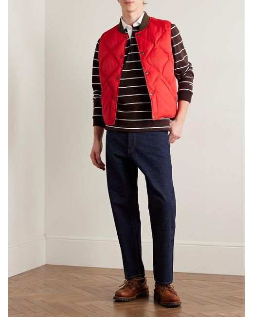 Beams Plus Blue Wide-Leg Jeans for men