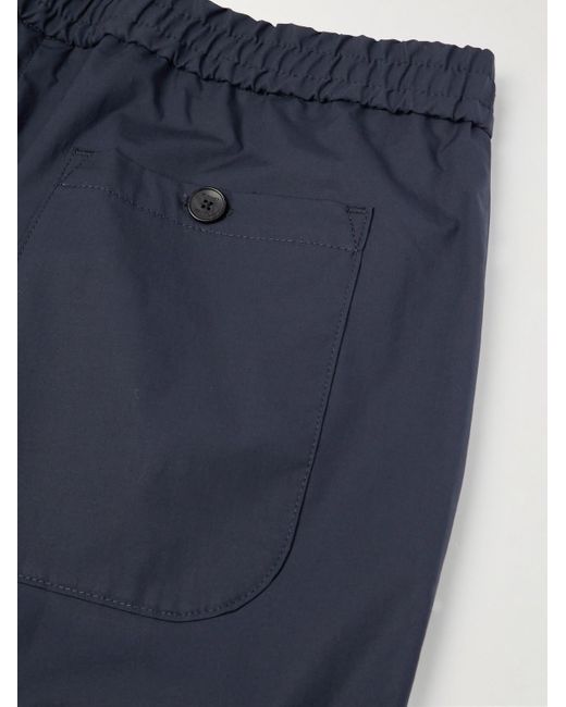 Etro Blue Straight-leg Cotton-blend Poplin Trousers for men